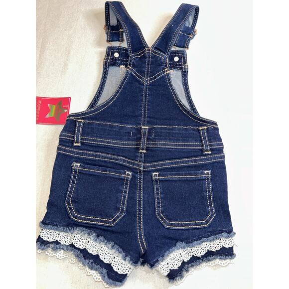 Jordache‎ Overalls Flowers and Lace 2T/NP2 Toddler Baby Clothes Denim - Picture 9 of 9